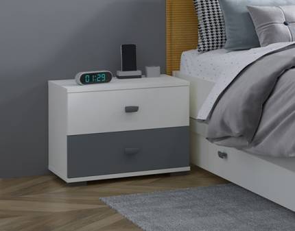 Noptiera cu doua sertare ALL ROOM CONCEPT 56x45x40cm configurabila