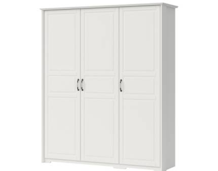 Dulap cu3 usi cu balamale EVERGREEN 191x224x58cm ivory/ pin polar