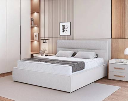 Pat tapitat cu somiera si spatiu pentru depozitare KELLY 140/ 160/ 180cm personalizabil 