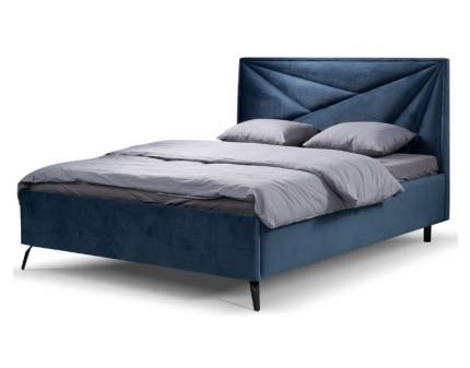 Pat tapitat cu somiera si spatiu pentru depozitare DAKO 140/ 160/ 180cm personalizabil, picioare negre