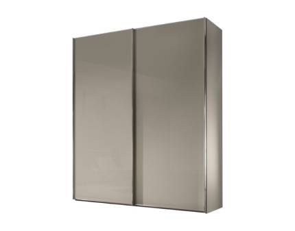 Dulap cu 2 usi glisante 167x240x68cm sand/ sticla sand, maner crom model 3 SINFONIE PLUS 