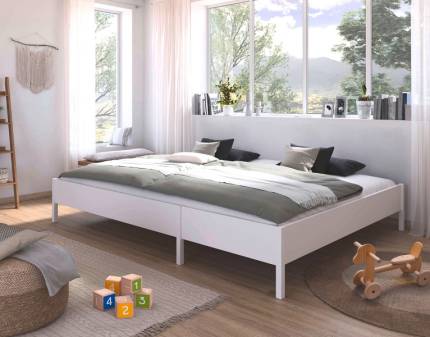 Cadru pat fara tablie MARE (270x200cm) alb alpin