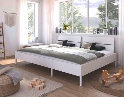 Cadru pat cu tablie MARE (270x200cm) alb alpin 