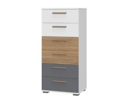Comoda inalta cu 6 sertare B6 ALL ROOM CONCEPT 56x122x40cm configurabila