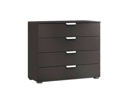 Comoda cu 4 sertare ADITIO 93x81x42cm gri metalic 