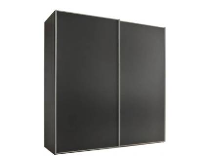 Dulap cu 2 usi glisante 225x222x68cm antracit mat, maner aluminiu model 1 SINFONIE PLUS