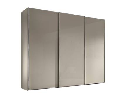 Dulap cu 3 usi glisante 336x222x68cm sand/ sticla sand, maner crom model 3 SINFONIE PLUS 