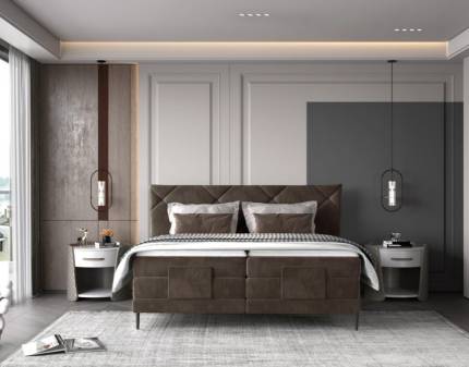 Pat Boxspring cu reglaj electric NOEL 140/ 160/ 180cm personalizabil