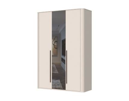 Dulap cu 3 usi cu balamale RONDO 153x225x56cm casmir/ oglinda, manere Midnight Copper