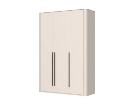 Dulap cu 3 usi cu balamale RONDO 153x225x56cm casmir, manere Midnight Copper