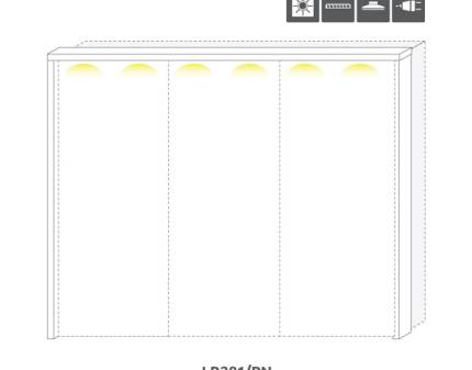 Rama passepartout dulap cu led 272cm PIANO WHITE 