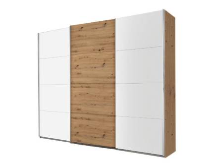 Dulap cu usi glisante KULMBACH 271x229x62cm wotan/ alb alpin - wotan configurabil