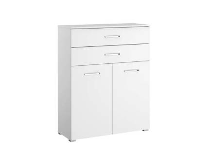 Comoda cu 2 usi si 2 sertare ADITIO 80x100x42cm alb alpin 