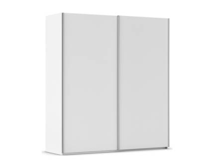 Dulap cu usi glisante TARO 201x223x69cm alb alpin, maner aluminiu 