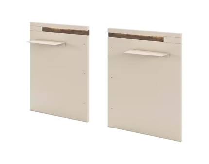 Set 2 tablii pt pentru noptiere LUANA 64x83x20cm champagne/ Atlantic Dark, cu polita si iluminare LED integrata 