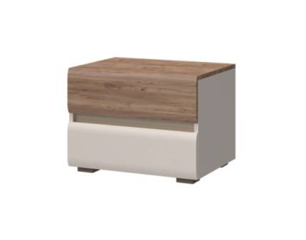 Noptiera cu 2 sertare INVICTUS 60x45x45cm casmir/ stejar tabac