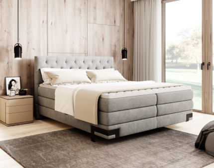 Pat Boxspring cu spatiu pentru depozitare GODIN 140/ 160/ 180cm personalizabil