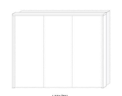 Rama passepartout dulap fara led 272cm PIANO WHITE 