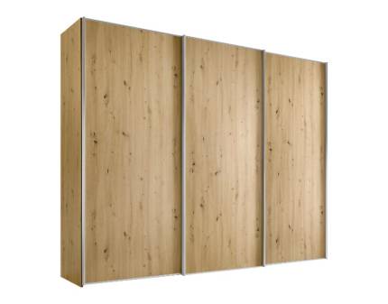 Dulap cu 3 usi glisante 249x200x68cm stejar Artisan, maner aluminiu, model 01 SINFONIE PLUS 