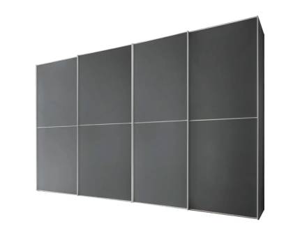 Dulap cu 4 usi glisante 400x240x68cm antracit mat, maner aluminiu model 41 SINFONIE PLUS