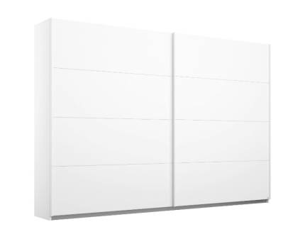 Dulap cu usi glisante MEMPHIS 271x210x62cm alb alpin, maner aluminiu