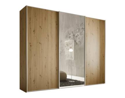Dulap cu 3 usi glisante 336x200x68cm stejar Artisan/ stejar Artisan - oglinda, maner crom, model 2 SINFONIE PLUS 
