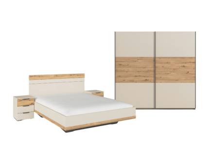 Set dormitor champagne/ stejaar artisan SAJO