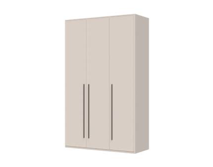 Dulap cu 3 usi cu balamale OPERA 137x224x56cm casmir, maner maro