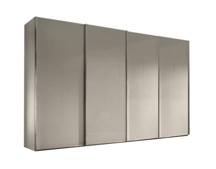 Dulap cu 4 usi glisante 400x222x68cm sand/ sticla sand, maner crom model 23 SINFONIE PLUS 