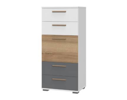 Comoda inalta cu 1 usa si 4 sertare B5 ALL ROOM CONCEPT 56x122x40cm configurabila