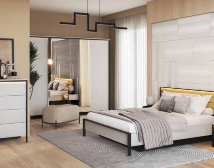 Set dormitor (160x200cm) GRIS