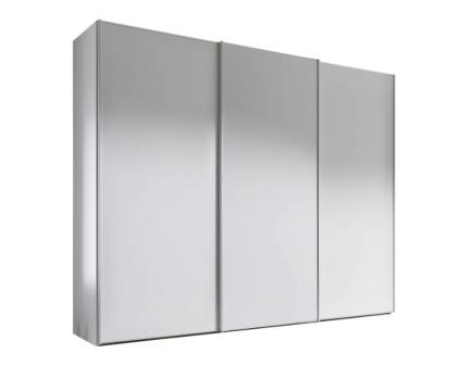 Dulap cu 3 usi glisante 249x200x68cm alb mat, maner aluminiu, model 01 SINFONIE PLUS 