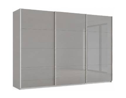 Dulap cu usi glisante KULMBACH 271x210x62cm silk grey/ sticla silk grey configurabil