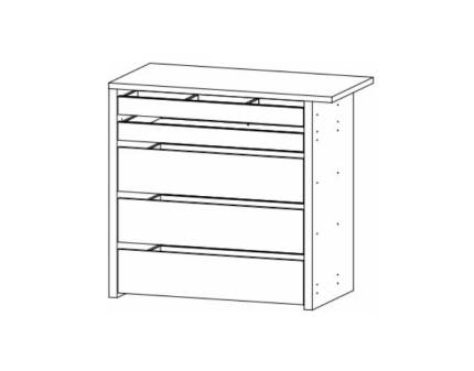 Caseta cu 5 sertare 88x81cm 