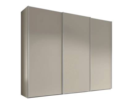 Dulap cu 3 usi glisante 280x222x68cm sand mat, maner aluminiu, model 01 SINFONIE PLUS